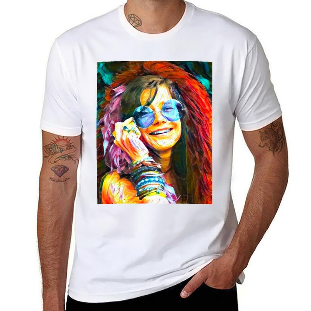 Janisjoplin Tshirt Casual Street Style Short Sleeve Tee