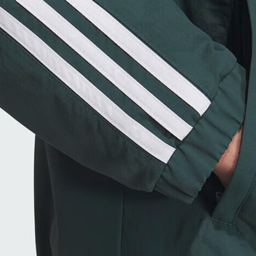 adidas Originals Gender Neutral SS25 Trefoil Collection Fashion Comfortable Versatile Soft Jacket Unisex Jacket Black Green White KC3115