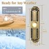 5-inch Retro Metal Doorbell Button With Light Wired Mount Wall-Mounted Doorbell Switch Waterproof UV Resistant, High Temperature