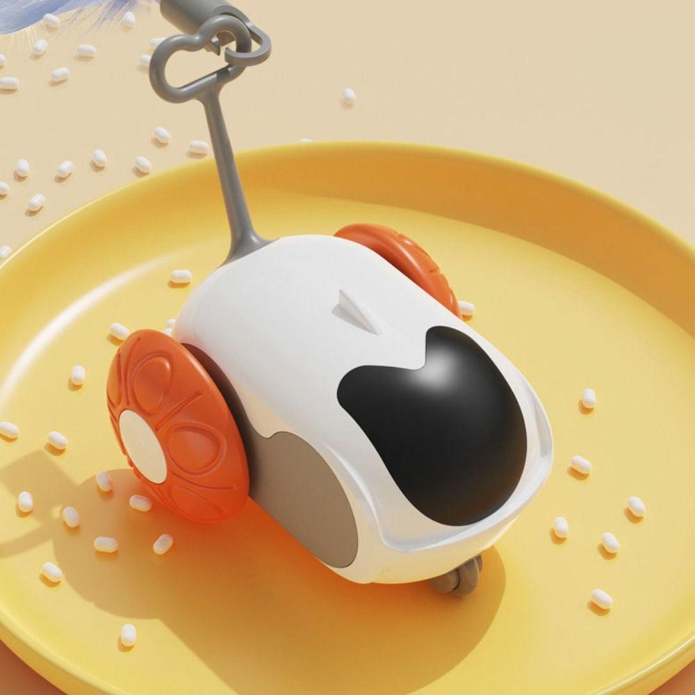 Plastic Turbo Tail Cat Toy Interactive Rechargeable Electronic Smart Cat Toy Automatic Moving Rolling Remote Control Toy Car