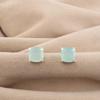 Aqua Chalcedony Gemstone 925 Sterling Silver Handmade Jewelry Designer Studs Earring 1" For Gift EE-181-18