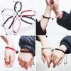 4x Magnetic Couple Bracelet Set Heart Pendant Matching Necklace Forever Love Jewelry Gifts for Couple Best Friends