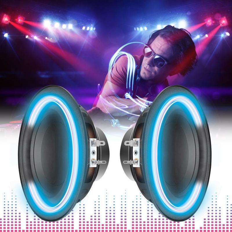 2 Pcs 6/" 50W 6Ω Bass Horn Speaker Sound Loudspeaker Stereo Subwoofer Bass Music