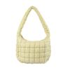 Strukturierte Damen-Schultertasche mit großem Fassungsvermögen, vielseitige Crossbody-Tasche, Wolken-Falten-Knödeltaschen-Design, Baumwoll-Unterarmtasche
