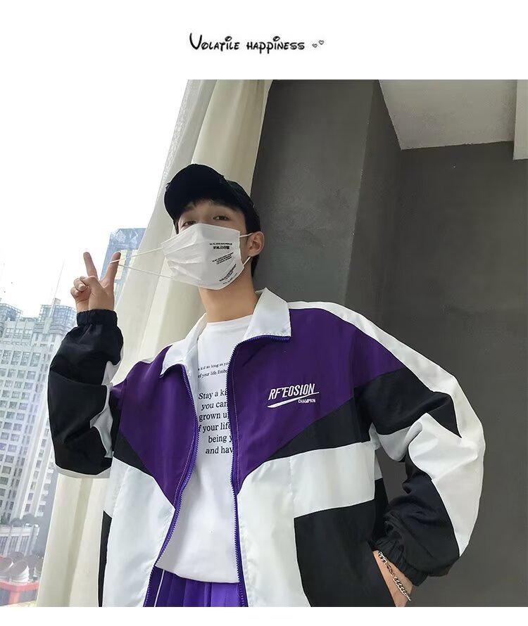 2025 Men's Pique Cool Jacket: Hong Kong, Harajuku & Korean Inspired Loose Fit for Spring & Autumn