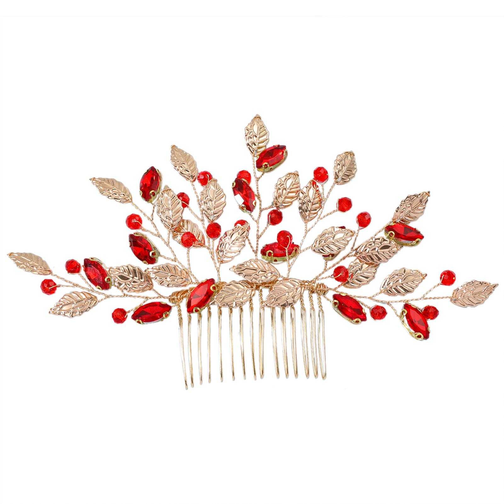 

New Chinese Style Handmade Hairpin Hair Comb Set Vintage Bride Hair Accessories Alloy Pearl for Wedding Styling 1pcs червоний