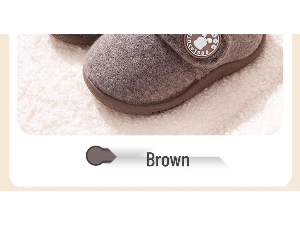 Warm Winter Cotton Slippers for Toddlers - Heel-Covered Snow Boots for Boys and Girls