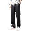 Herbst Casual Männer Jogger Hosen Lose Breite Bein Jogginghose Elastische Taille Kordelzug Taschen Sport Hosen