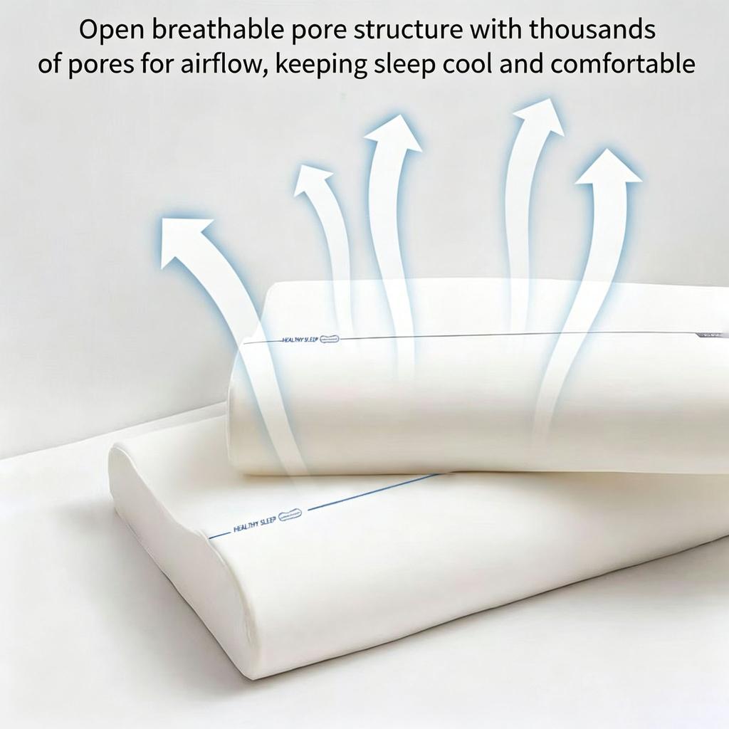 Memory Foam Pillow, Slow Rebound Neck Support Orthopedic Bed Pillow, Breathable Comfort Hotel Home Use