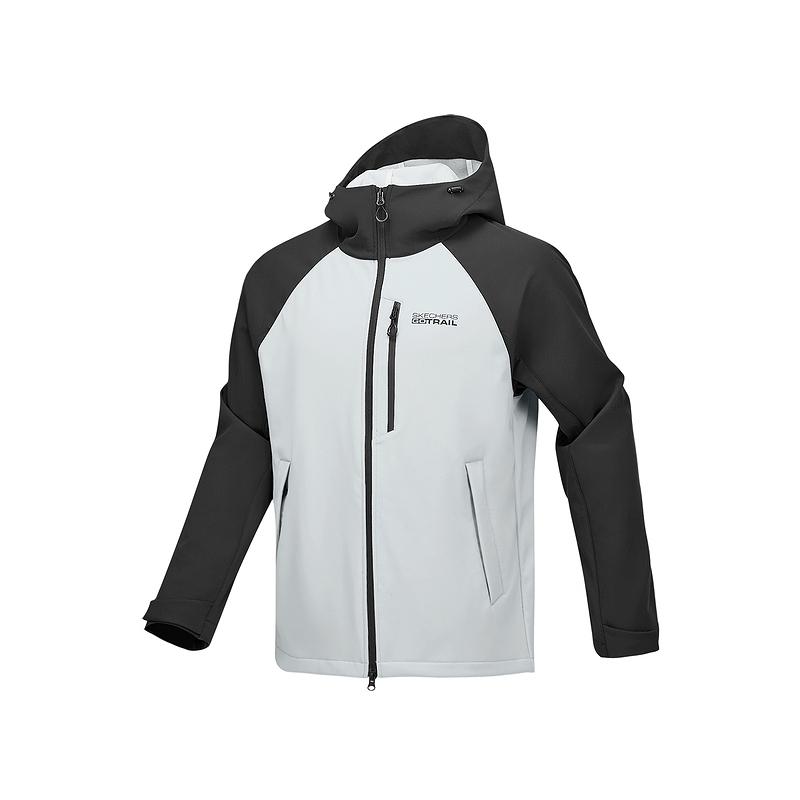 Skechers Outdoor Series Comfortable Windproof Waterproof Breathable Long Sleeve Jacket Unisex Jacket Metallic-Gray L324U168-03H3 L
