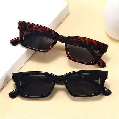 New Fashion UV400 Protection Square Frame Sunglasses for Women Rectangle Sunglasses Retro Sun Glasses Ladies Eyeglasses
