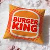 fashion b-Burger King Cushion Cover Premium Comfort Reversible Pillow Cove -Two in One Design for Any Room & Car Interior