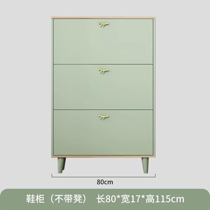 Home Ultra-thin Shoe Cabinet Entrance Porch Simple Modern Small Apartment Narrow Storage Stool Shoe Rack Organize Furnitur