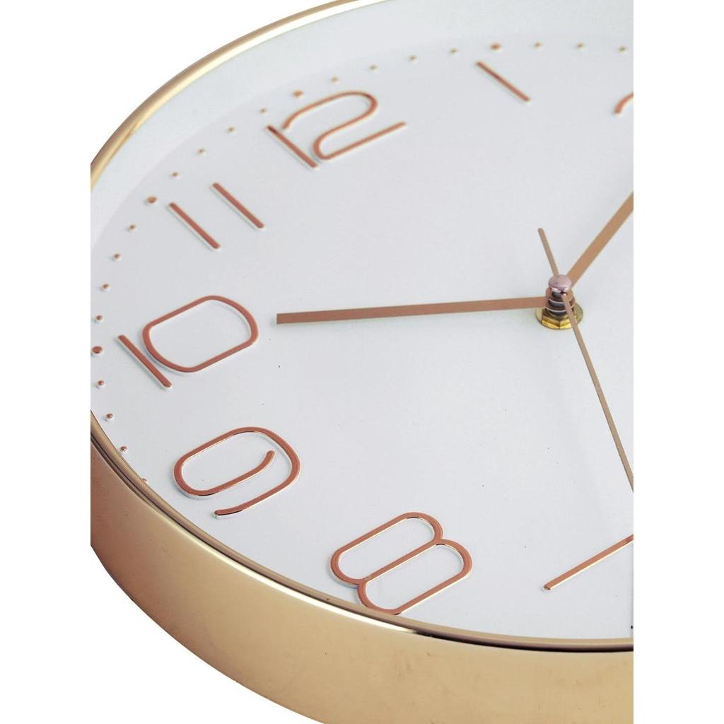 Luksuriøs finish moderne veggklokke med stille ikke-tikkende kvarts sveipebevegelse – 1 stk|12 tommer|Dekorativ klokke for hjem, kontor,