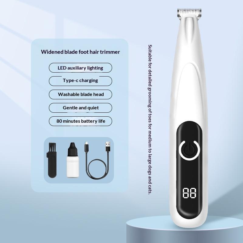 Cat Foot Shaving Hair Dogs Foot Shaving Hair Rechargeable LED Light Waterproof Hair Shaving Foot Shaving Hair Pet Electric Clipper Electric Clipper