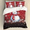 Christmas snowman down comforter bedding set, 3-piece ultra soft modern comfort with zipper closure