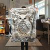 1PC Custom Name Autumn Owl Patterned Flannel Blanket Suitable For All Seasons for Home Decor Warmth and Comfort Gifts Holiday Present_lx