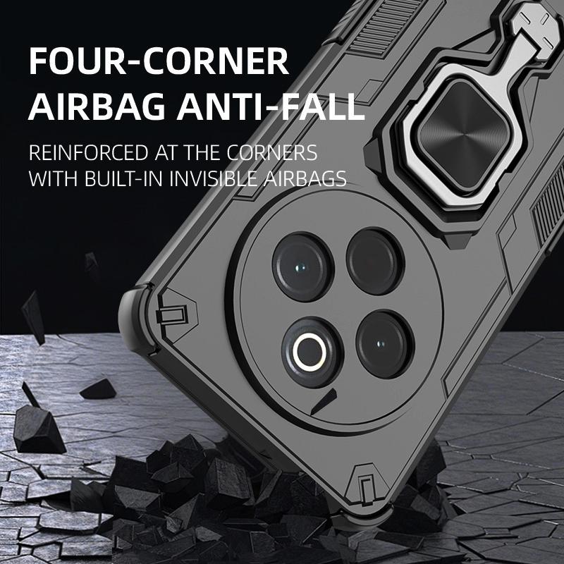 KEYSION Shockproof Armor Case for IQOO Z10 5G Soft Silicone+PC Upright Metal Live Ring Stand Phone Back Cover for VIVO IQOO Z10