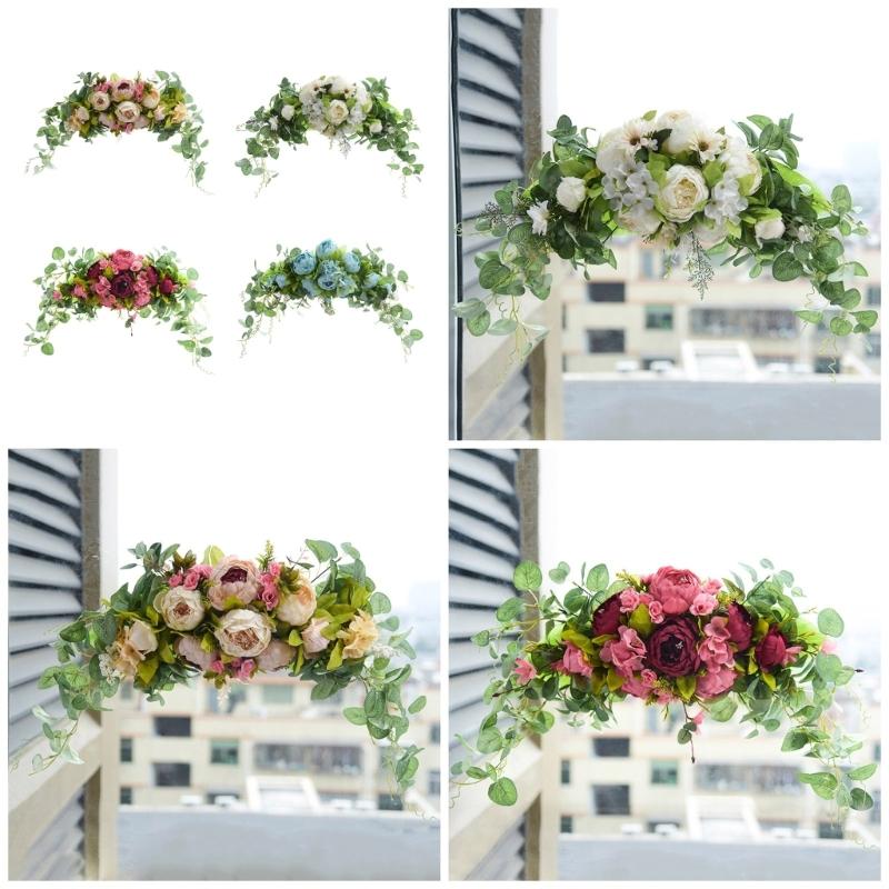 Artificial Flower Swag Wedding Arch Decoration for Wedding Reception Backdrops Wedding Ceremony Sign Flower Decoration