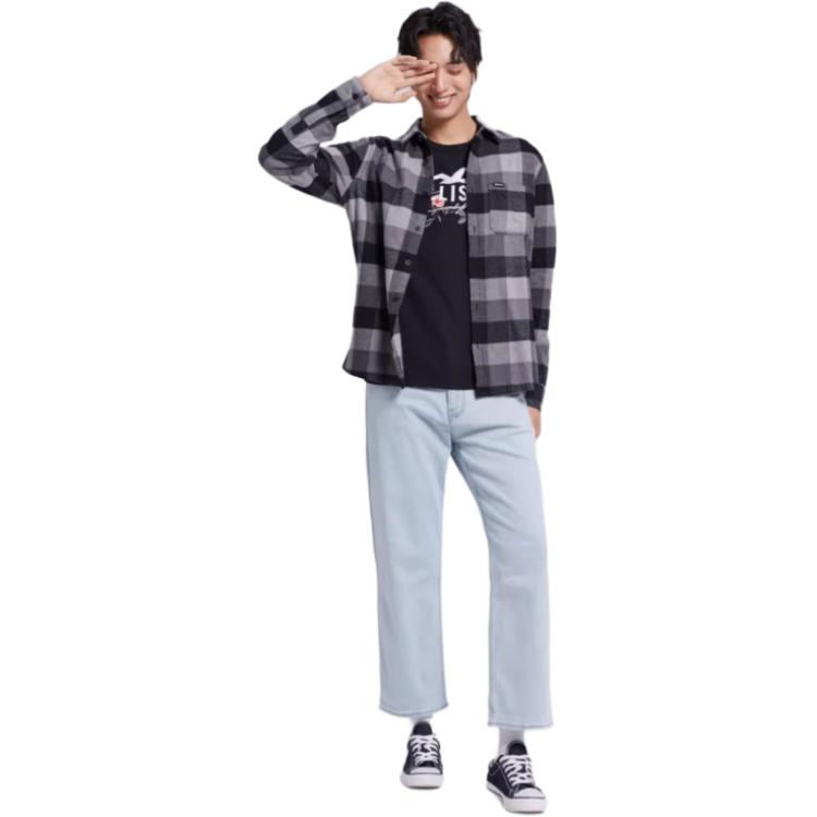 Hollister Shirt Men's Gray Plaid 325-259-2622-128