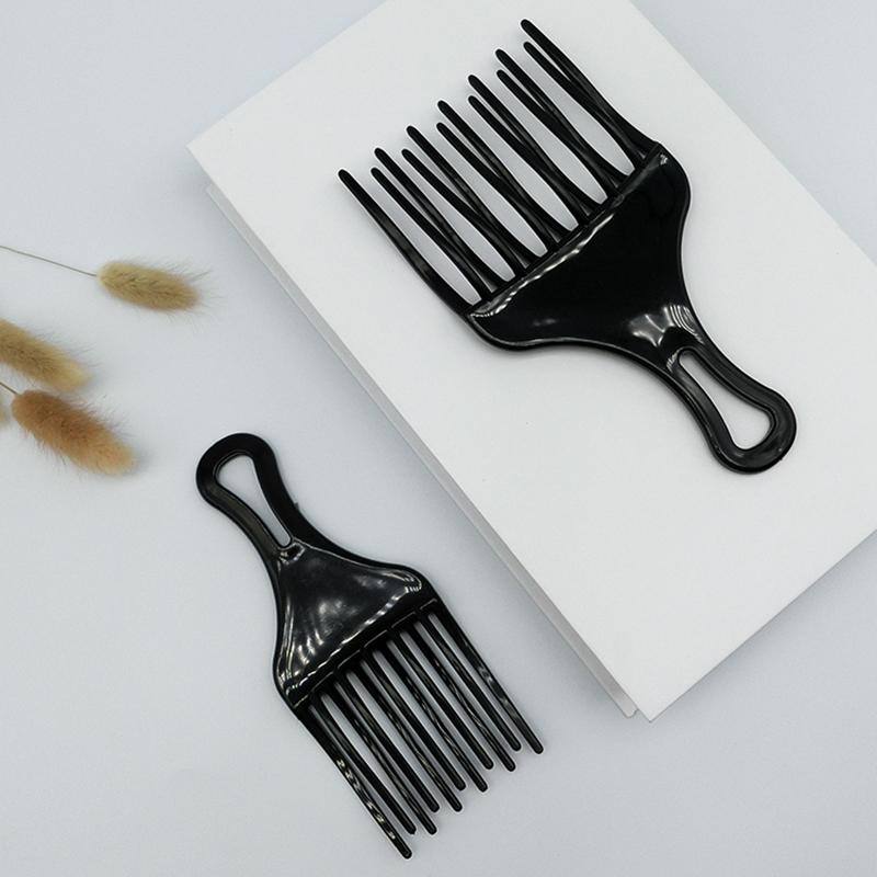 1 pc Afro Comb Wide Teeth Brush Pick Comb Fork Hairbrush Insert Hair Pick Comb Plastic Gear Comb Curly Afro Hair Styling Tools