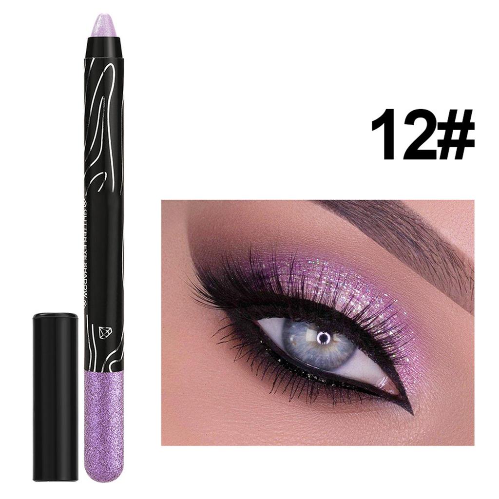 Waterproof Shimmer Eyeshadow Pen with Glitter and Pearlescent Finishes for Long Lasting Sparkly Eye Makeup