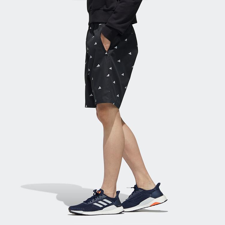 Adidas Shorts with Full Print Logo Men Shorts Black GJ5107