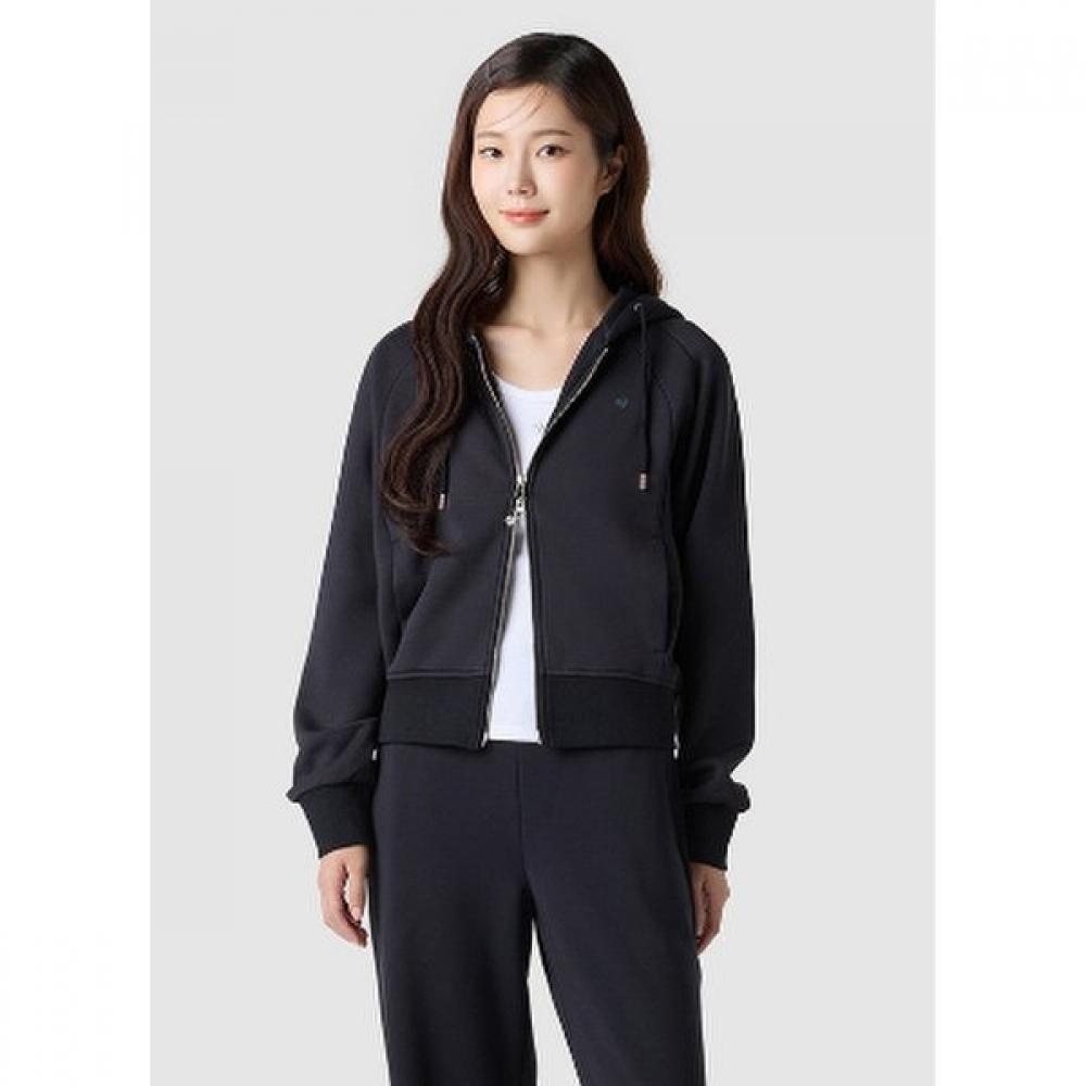 Le Coq Sportif Women S looSe Fit Modal Mellow Hoodie Zip Up Blk Qq422ofto1 MGR GREY/95 L