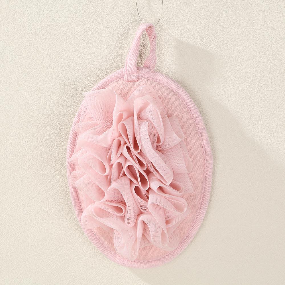 Summer Loofah Bath Scrubber Slices: Cotton & Linen Back Scrubber with Dotted Design