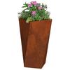 Rustic Planter Box 40 X 40 X 75 Cm Weatherproof Steel