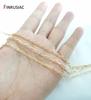 New Trendy 3 Styles 14K Gold-Plated Brass Chain Spool High-Quality Chains For DIY Jewelry Making Accessories Wholesale