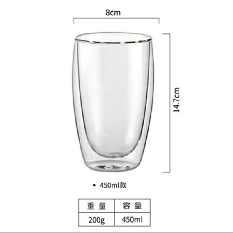 Creative 80~650ml Tumbler Double Wall Heat Resistant Drinkware Espresso Coffee Cup Glass Cup Beer Mug Glass Mug