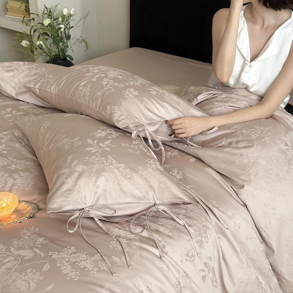 Elegant Luxury: Embroidered Long-Staple Cotton 4-Piece Bedding Set