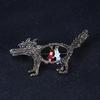 Retro Fairy Tale Little Red Riding Hood Doll Pin: European & American Hollow Jackal Brooch