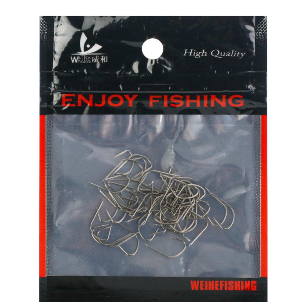 50 Pcs/set Fishing Hooks 4#-10# Carp Hook Trunking Athletics Barbless Spike Hook Fishing Accessories