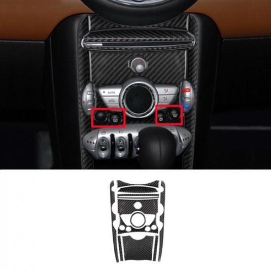 Carbon Fiber Center Control CD AC Panel Cover Trim For MINI Cooper R55 2007-2010