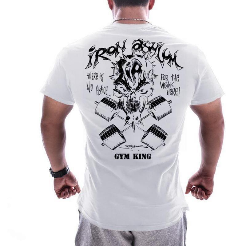 Summer Short Sleeved Men's Loose Large Stretch Fitness Sports Leisure Fashion Printed T-Shirts Men’s
