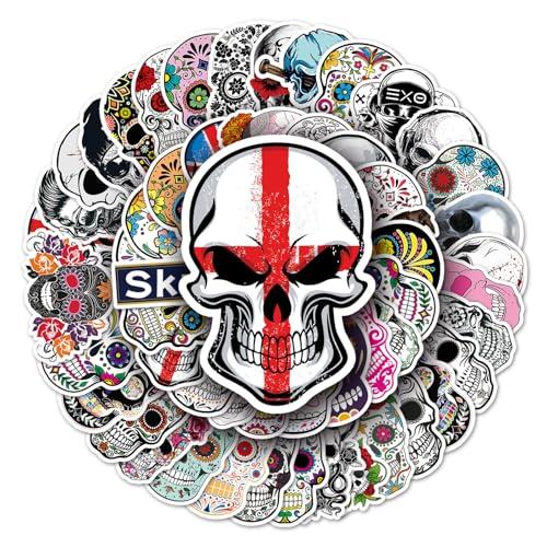 Graphic Skull Sticker Set 50 Pieces Death Design for Bikes, Helmets, Skateboards, etc.