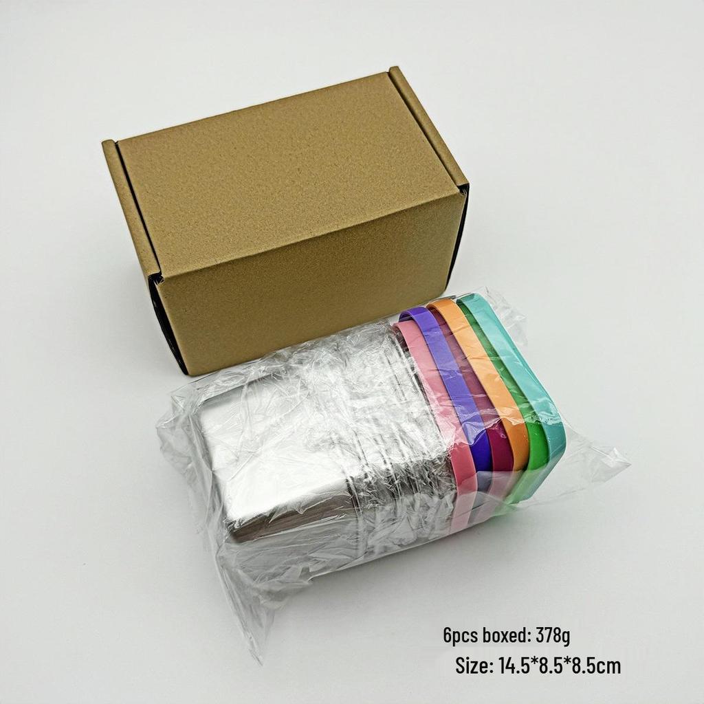 304 Stainless Steel Sauce & Salad Dressing Container with Silicone Lid - Leakproof Square Snack Lunch Box