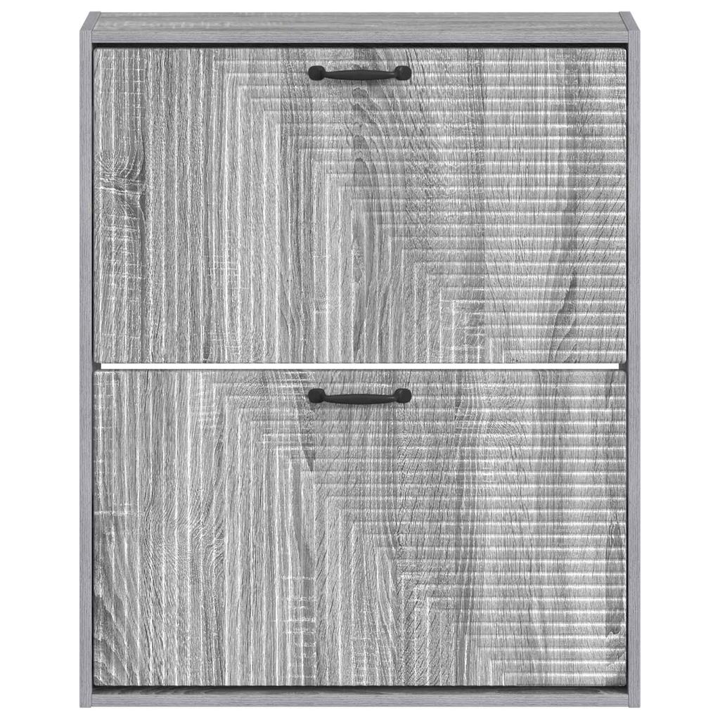 Wall Mounted Shoe Cabinet HAARLEM 71 x 17 x 86 cm Sonoma Grey