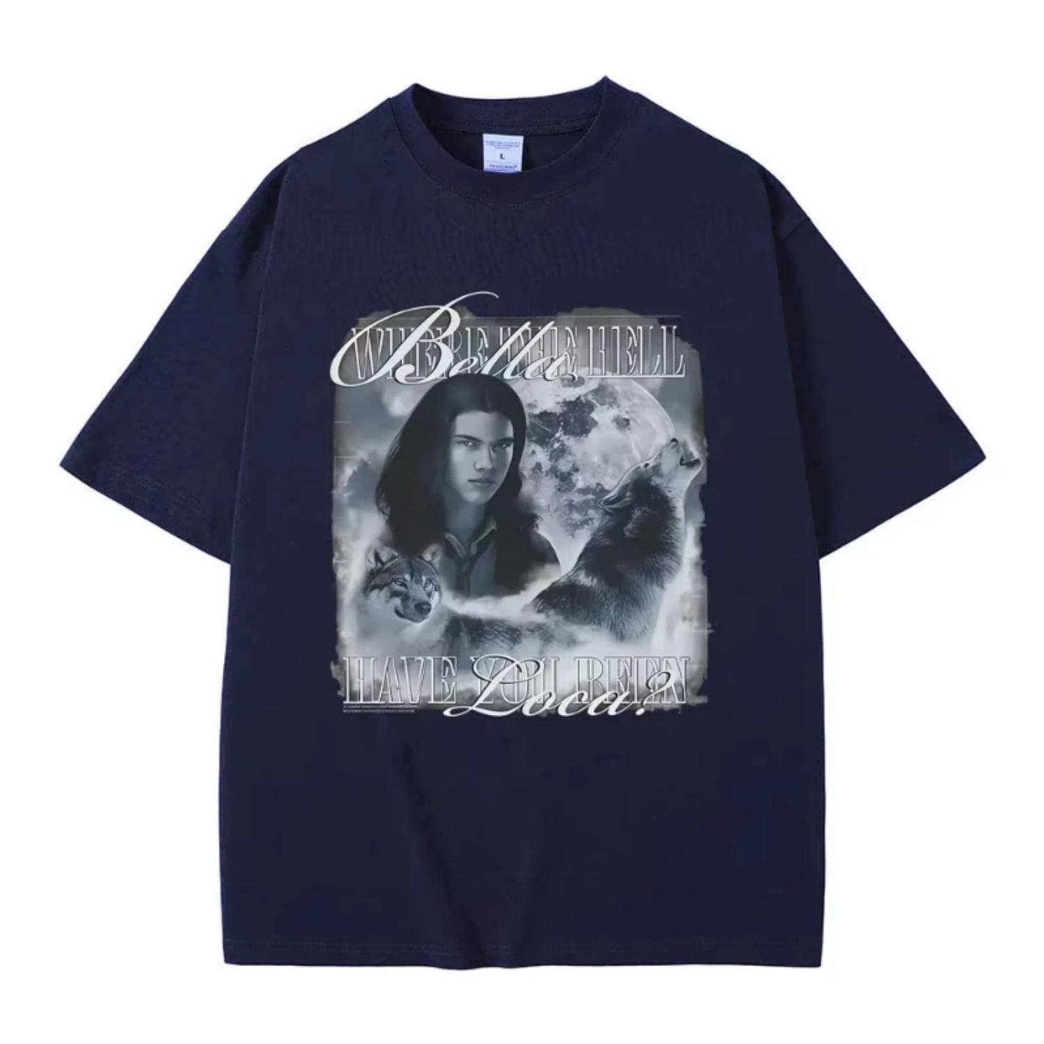 

Movie Twilight Wolf Jacob Black Graphic T-shirt Men Women Casual Cotton Vintage Short Sleeve T Shirt Men s Oversized T-shirts XXXXXL чорний