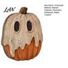 Decorative Wood Painting Art Halloween Wooden Ornaments, Distressed Pumpkin/Cat Decorations, Desktop & Wall Durable Tabletop Decors for Autumn Harvest