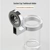 Wall-Mounted Toothbrush & Toothpaste Holder with Suction Cup and Rinsing Cup