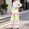 Girls' Warm Flannel Pants with Print, Loose Fit Casual Long Pants for Fall and Winter