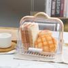 Flap Bread Storage Box Portable Dust-proof Sealed Cake Dim Sum Box With A Lid Milk Bottle Draining Drying Transparent StorageBox