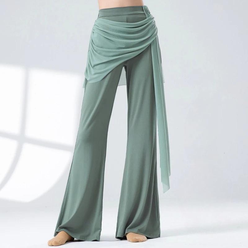 Loose Gauze Queen Classical Wide Leg Pants Modern Dress Adult Performance Dress Training Dance Pants