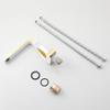 KEMAIDI White Gold Brass Bathroom Sink Faucet Single Handle Bathroom Faucets Hot Cold Mixer Tap Deck Mounted Z Shape Style