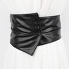 Black Waistband Dress Decorative Waist Band Elastic Fashion Shirt Suit Elastic Women's Wide Waistband
