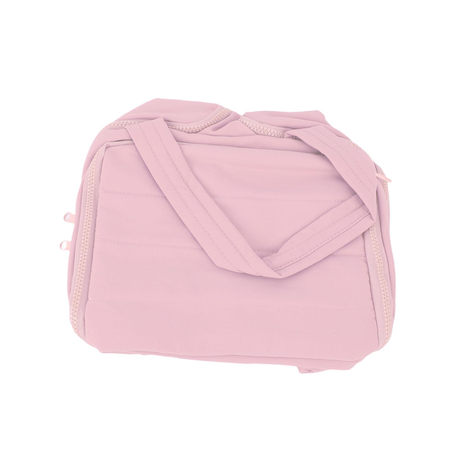 

Puffy Makeup Bag with Handle Waterproofing Lining Portable Large Travel Toiletry Bag Cosmetic