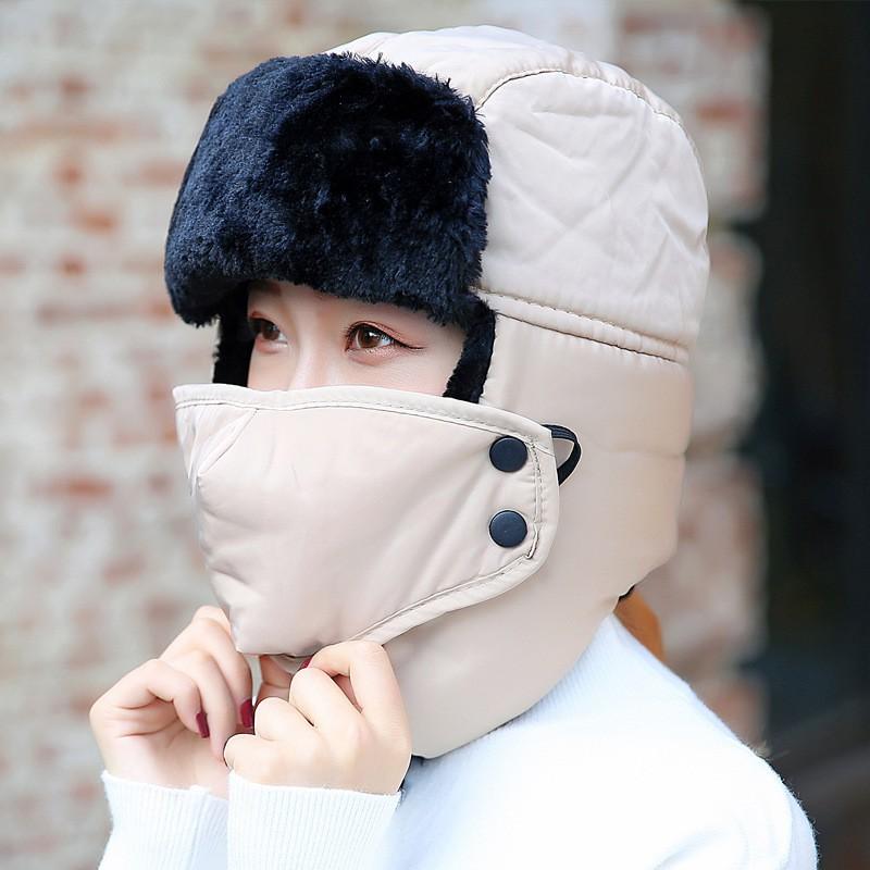 Unisex Winter Warm Fleece-Lined Hat With Ear Protection Skiing Hiking Outdoor Travel
